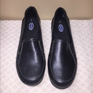 Dr. Scholls Womens Loafers Shoes 7 Black Leather